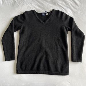 y2k Gap black sparkle knit v-neck sweater